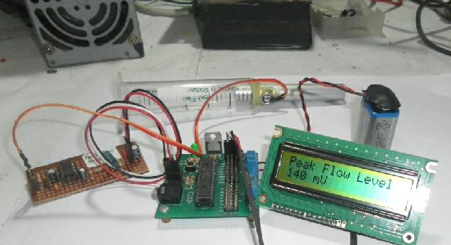 Peak Flow Sensor with PICAXE & LCD connection